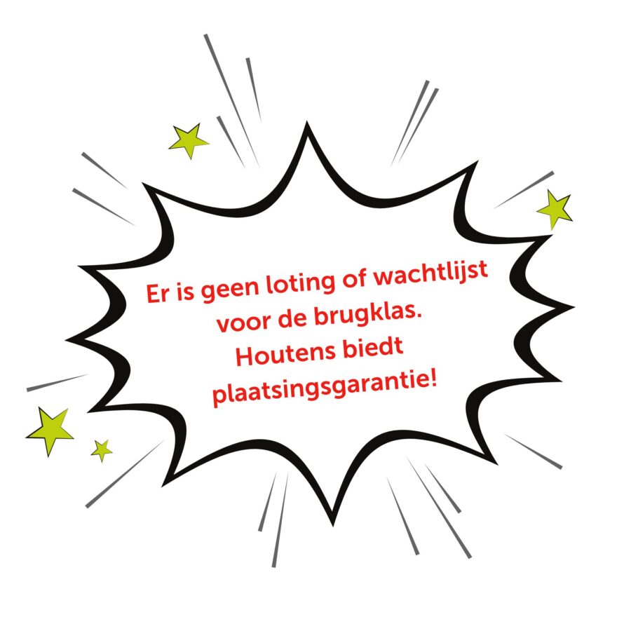 Houtens biedt plaatsingsgarantie voor de brugklas. Er is geen wachtlijst.
