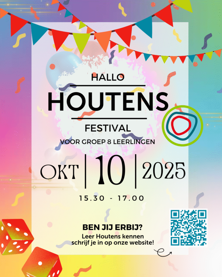 Uitnodiging Hallo Houtens Festival 2025 voor groep 8