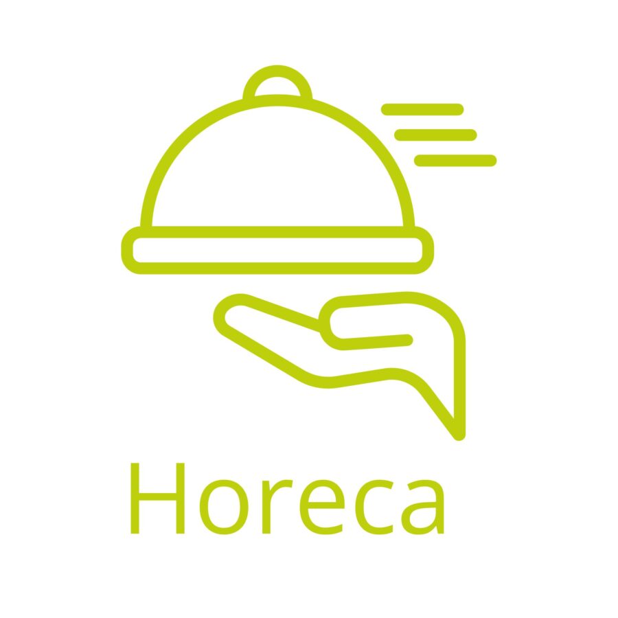 Icoon cloche op een hand passend bij de Horeca-route van praktijkonderwijs in de vmbo onderbouw op Houtens